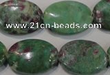 CRZ617 15.5 inches 18*25mm oval New ruby zoisite gemstone beads