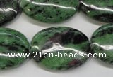 CRZ63 15.5 inches 22*30mm oval ruby zoisite gemstone beads