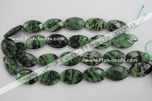 CRZ714 15 inches 20*30mm faceted oval ruby zoisite gemstone beads