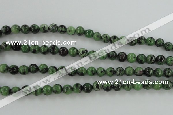 CRZ722 15.5 inches 8mm round ruby zoisite gemstone beads