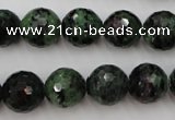 CRZ741 15.5 inches 11mm faceted round ruby zoisite gemstone beads