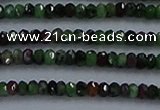 CRZ750 15.5 inches 2*2.5mm faceted rondelle ruby zoisite beads