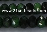 CRZ755 15.5 inches 6*10mm faceted rondelle ruby zoisite beads