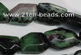 CRZ77 15.5 inches 15*20mm freeform ruby zoisite gemstone beads