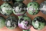 CRZ773 15.5 inches 10mm round ruby zoisite beads wholesale