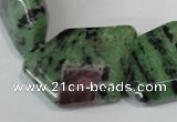 CRZ78 15.5 inches 22*30mm freeform ruby zoisite gemstone beads