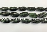 CRZ797 15.5 inches 15*30mm twisted oval ruby zoisite gemstone beads