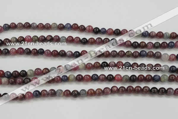 CRZ801 15.5 inches 6mm round natural ruby sapphire beads