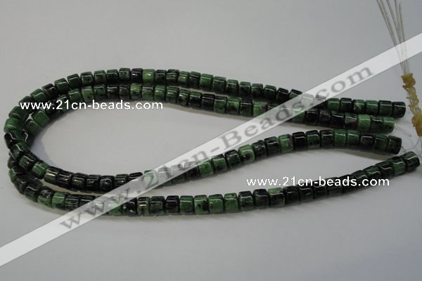 CRZ82 15.5 inches 7*8mm tyre ruby zoisite gemstone beads