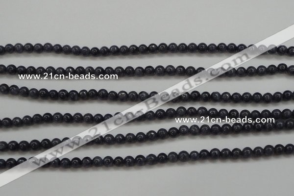 CRZ821 15.5 inches 4mm round natural sapphire gemstone beads