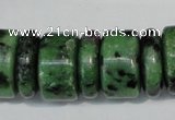 CRZ84 15.5 inches 5*16mm & 10*16mm rondelle ruby zoisite gemstone beads