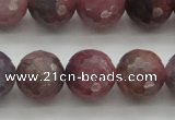 CRZ854 15.5 inches 10mm faceted round natural ruby gemstone beads