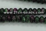 CRZ920 15.5 inches 5*8mm rondelle Chinese ruby zoisite beads