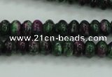 CRZ921 15.5 inches 6*10mm rondelle Chinese ruby zoisite beads