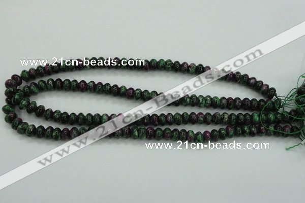 CRZ921 15.5 inches 6*10mm rondelle Chinese ruby zoisite beads