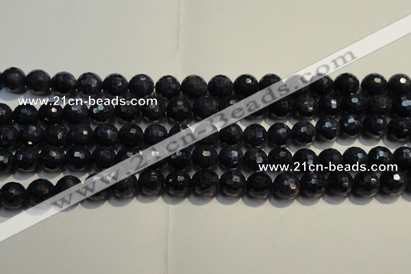 CRZ963 15.5 inches 7mm – 7.8mm faceted round A grade sapphire beads