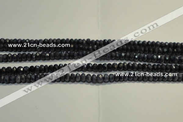 CRZ971 15.5 inches 3*5mm faceted rondelle A- grade sapphire beads