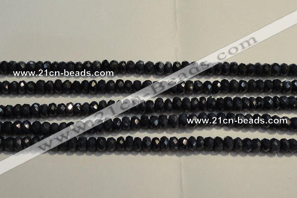 CRZ975 15.5 inches 3*5mm faceted rondelle A grade sapphire beads