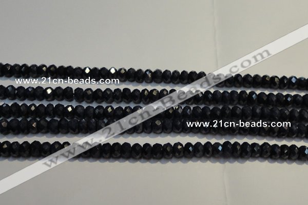 CRZ980 15.5 inches 4*6mm faceted rondelle A+ grade sapphire beads