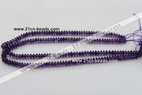 CSA07 15.5 inches 4*8mm rondelle synthetic amethyst beads wholesale