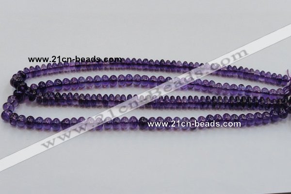 CSA08 15.5 inches 5*8mm rondelle synthetic amethyst beads wholesale