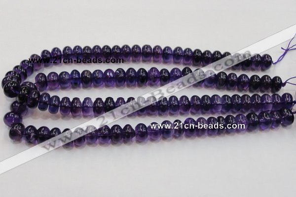 CSA09 15.5 inches 8*12mm rondelle synthetic amethyst beads wholesale