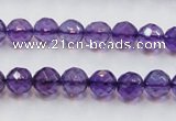 CSA16 15.5 inches 8mm faceted round synthetic amethyst beads