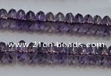 CSA23 15.5 inches 5*10mm faceted rondelle synthetic amethyst beads