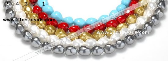 CSB05 16 inches 16*20mm nugget shell pearl beads Wholesale