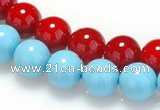 CSB09 16 inches 14mm round shell pearl beads Wholesale