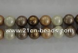 CSB1044 15.5 inches 8mm round mixed color shell pearl beads