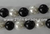 CSB1050 15.5 inches 10mm round mixed color shell pearl beads