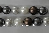 CSB1054 15.5 inches 10mm round mixed color shell pearl beads