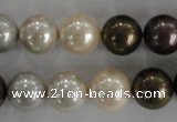 CSB1083 15.5 inches 12mm round mixed color shell pearl beads