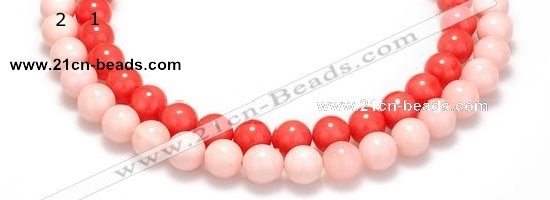 CSB11 16 inches 8mm round shell pearl beads Wholesale