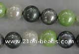 CSB1113 15.5 inches 12mm round mixed color shell pearl beads