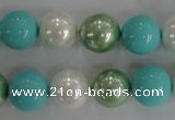 CSB1114 15.5 inches 12mm round mixed color shell pearl beads