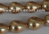 CSB114 15.5 inches 15*19mm teardrop shell pearl beads wholesale