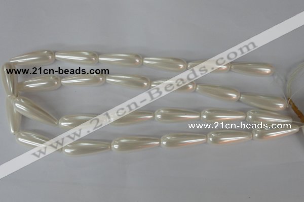 CSB116 15.5 inches 10*30mm teardrop shell pearl beads wholesale