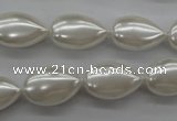 CSB1160 15.5 inches 12*18mm flat teardrop shell pearl beads