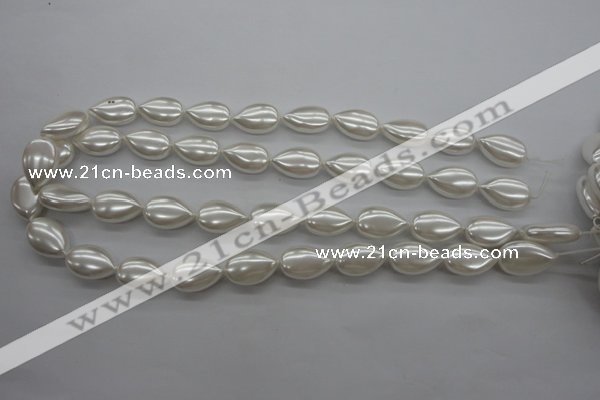 CSB1160 15.5 inches 12*18mm flat teardrop shell pearl beads