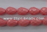 CSB1165 15.5 inches 10*14mm faceted teardrop shell pearl beads