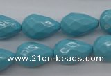 CSB1171 15.5 inches 12*18mm faceted teardrop shell pearl beads