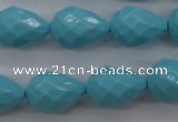 CSB1172 15.5 inches 15*20mm faceted teardrop shell pearl beads