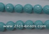 CSB1175 15.5 inches 10mm faceted round shell pearl beads