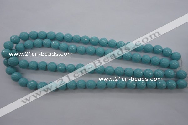 CSB1176 15.5 inches 12mm faceted round shell pearl beads