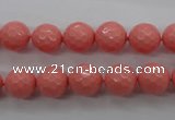 CSB1178 15.5 inches 10mm faceted round shell pearl beads