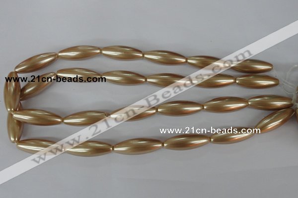 CSB120 15.5 inches 10*30mm rice shell pearl beads wholesale