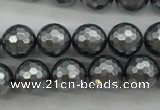 CSB1202 15.5 inches 12mm faceted round shell pearl beads