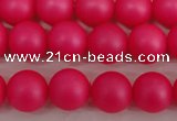 CSB1301 15.5 inches 6mm matte round shell pearl beads wholesale